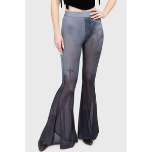 KIllstar Silent Mare mesh see through flared trousers